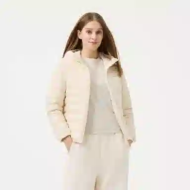 坦博尔 轻薄短款连帽通勤羽绒服 女款