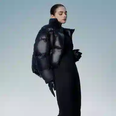 坦博尔 鹅绒肯豆风保暖通勤面包服羽绒服 女款