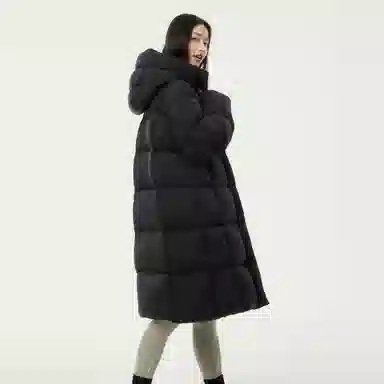 坦博尔 过膝纯色简约羽绒服 女款