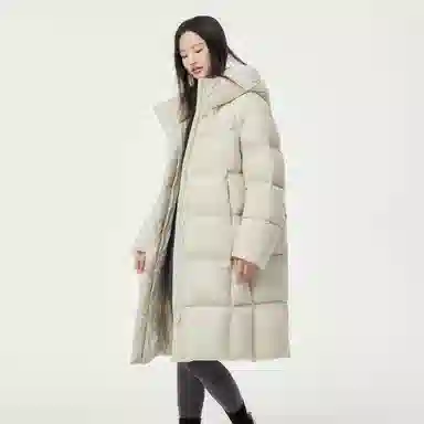 坦博尔 过膝纯色简约羽绒服 女款