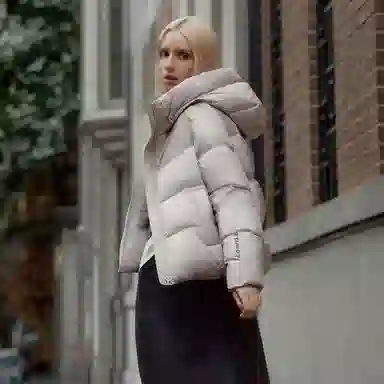 坦博尔 时尚百搭潮流纯色长袖通勤面包羽绒服 女款