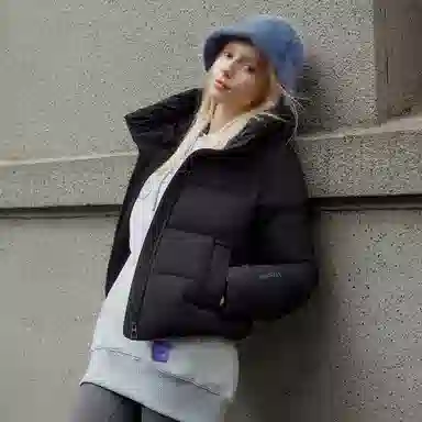 坦博尔 时尚百搭潮流纯色长袖通勤面包羽绒服 女款