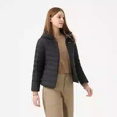 坦博尔 轻薄短款连帽通勤羽绒服 女款