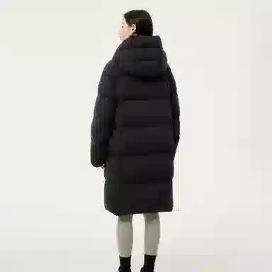 坦博尔 过膝纯色简约羽绒服 女款