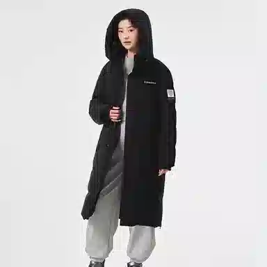 坦博尔 字母印花加厚长款羽绒服 男女同款