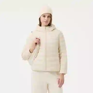 坦博尔 轻薄短款连帽通勤羽绒服 女款