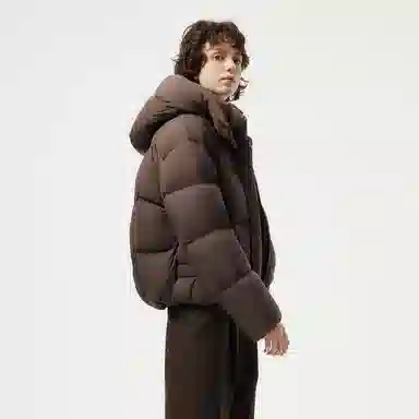 坦博尔 纯色宽松短款长袖羽绒服 女款