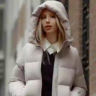 坦博尔 时尚百搭潮流纯色长袖通勤面包羽绒服 女款