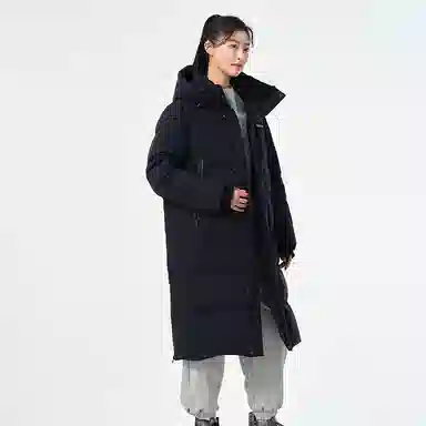 坦博尔 字母印花加厚长款羽绒服 男女同款