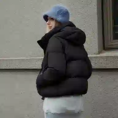 坦博尔 时尚百搭潮流纯色长袖通勤面包羽绒服 女款