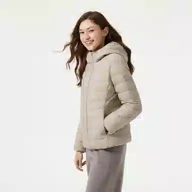 坦博尔 轻薄短款连帽通勤羽绒服 女款