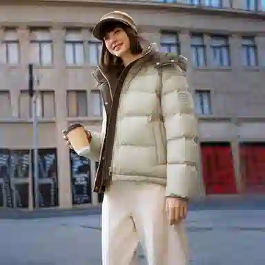 坦博尔 简约纯色保暖羽绒服 女款