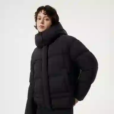 坦博尔 纯色宽松短款长袖羽绒服 女款