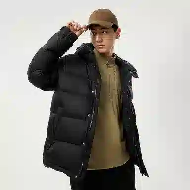 坦博尔 简约连帽休闲长袖羽绒服 男款