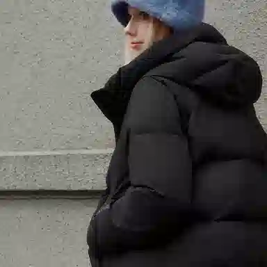 坦博尔 时尚百搭潮流纯色长袖通勤面包羽绒服 女款