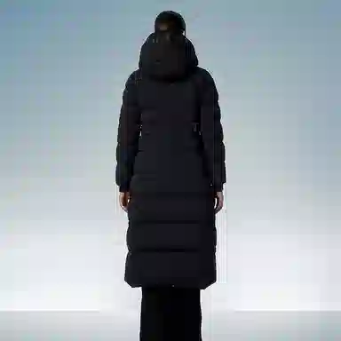 坦博尔 连帽厚款纯色长袖羽绒服 女款