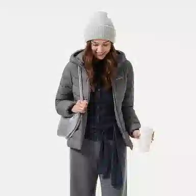 坦博尔 轻薄短款连帽通勤羽绒服 女款