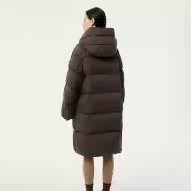 坦博尔 过膝纯色简约羽绒服 女款