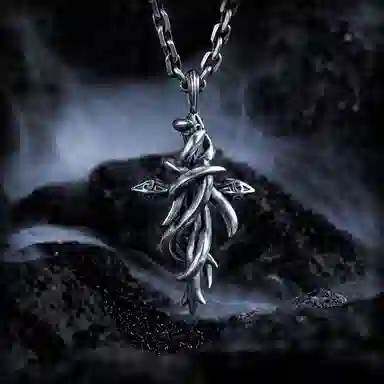 GUXI Dark World Cross Pendant Necklace