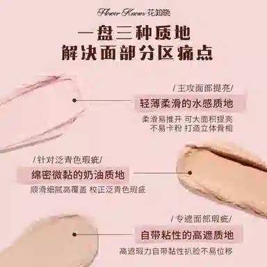 花知晓 甜心小熊四色遮瑕盘 均匀肤色自然