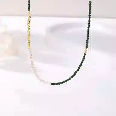 遇点 新中式国风复古精致高级锁骨链 优雅百搭套链 淡水珍珠 项链 女款