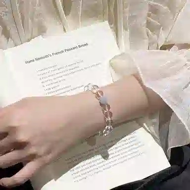 遇点 轻奢风高级设计感 #好运复古气质时髦简约小众天然 白水晶 手串 女款