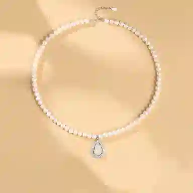 遇点 葫芦 好运福禄精致优雅高级感锁骨链 日常生日纪念日好礼 淡水珍珠 项链 女款