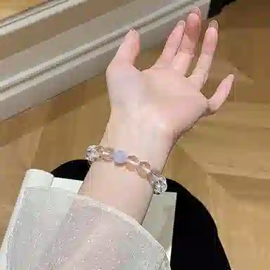 遇点 轻奢风高级设计感 #好运复古气质时髦简约小众天然 白水晶 手串 女款