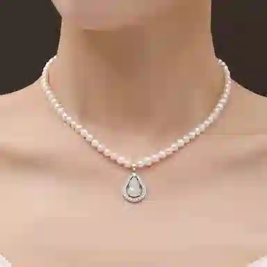 遇点 葫芦 好运福禄精致优雅高级感锁骨链 日常生日纪念日好礼 淡水珍珠 项链 女款