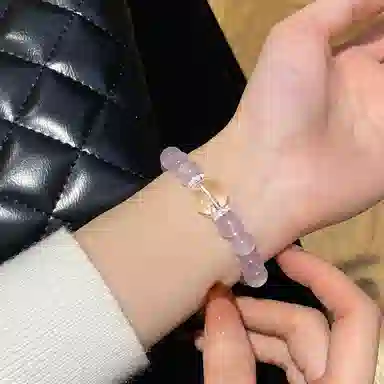遇点 小蛮腰 #好运气质优雅小众精致潮流 日常天然 紫水晶 手串 女款