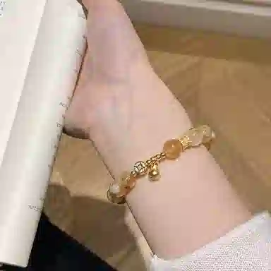 遇点 贵气葫芦气质轻奢风高贵精致简约#好运天然 黄水晶 手串 女款