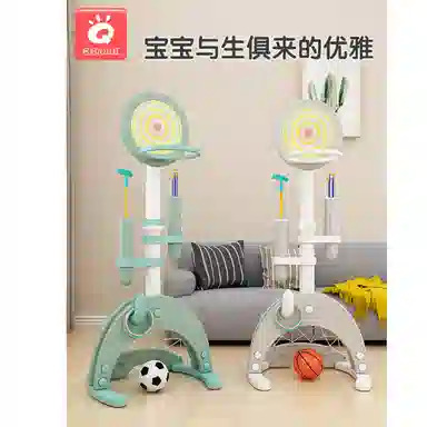 启启 可升降篮球架 室内户外投篮框 早教益智玩具