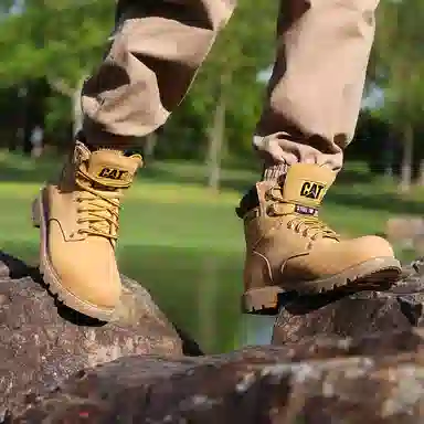 CAT Yellow Martin Boots