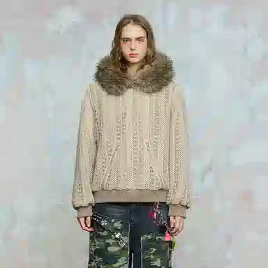 ROCAWEAR Fleece Lined Hoodie Khaki