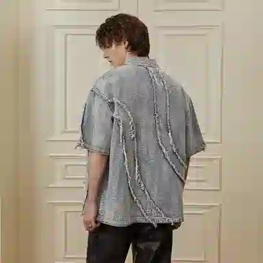 Rocawear SS24 Denim Shirt Blue