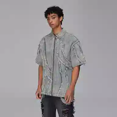 Rocawear SS24 Denim Shirt Blue