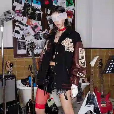 Rocawear Varsity Jacket Black Red