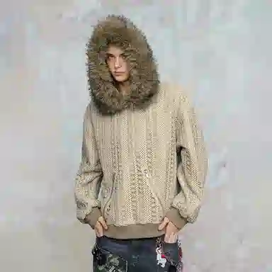 ROCAWEAR Fleece Lined Hoodie Khaki