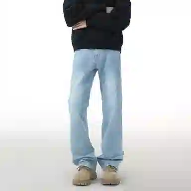 s.k. manor hill Vintage Washed Straight Jeans