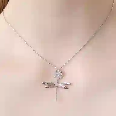 YVMIN Dragonfly Flower Necklace