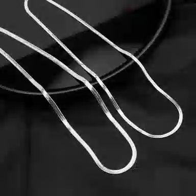 cooraree Blade Cuban Chain Necklace Silver