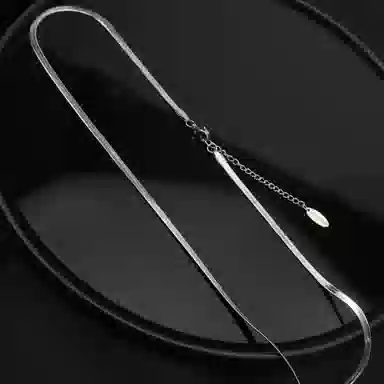 cooraree Blade Cuban Chain Necklace Silver