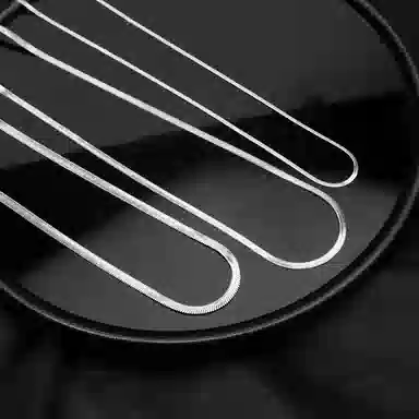 cooraree Blade Cuban Chain Necklace Silver