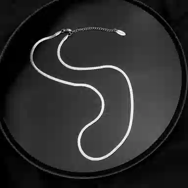 cooraree Blade Cuban Chain Necklace Silver