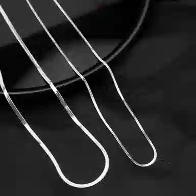 cooraree Blade Cuban Chain Necklace Silver