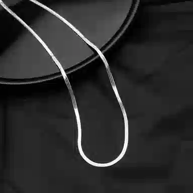 cooraree Blade Cuban Chain Necklace Silver