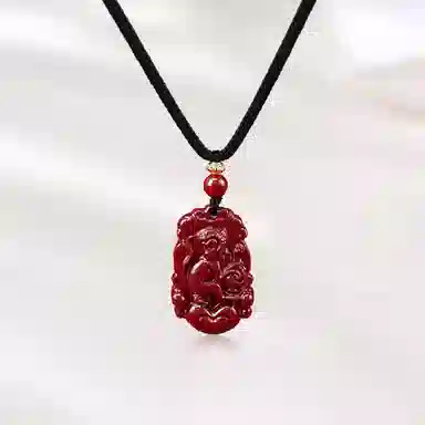 月斐 十二生肖 本命年守护属相生肖 复古国潮 朱砂 项链 男女同款情侣款