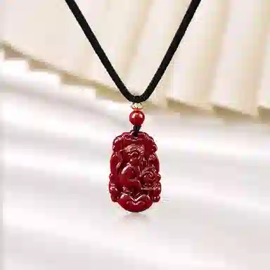 月斐 十二生肖 本命年守护属相生肖 复古国潮 朱砂 项链 男女同款情侣款