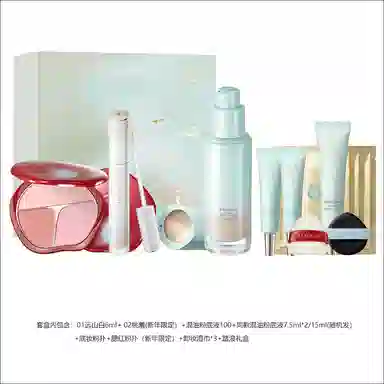 彩棠 桃你喜欢礼盒 控油易上色无瑕持久不脱妆服帖不卡粉遮瑕 黑眼圈泪沟提亮面中收缩膨胀色