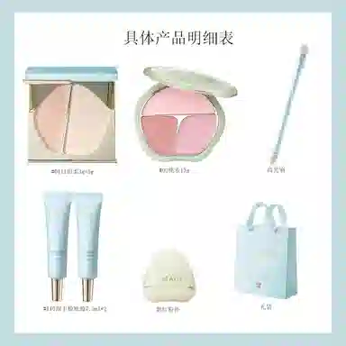 彩棠 悦己惊鸿修容腮红双拼高光唇釉遮瑕笔全套组合 易上色细闪自然玻璃唇气色镜面提亮肤色修饰肤色修饰轮廓水光 膨胀色收缩色